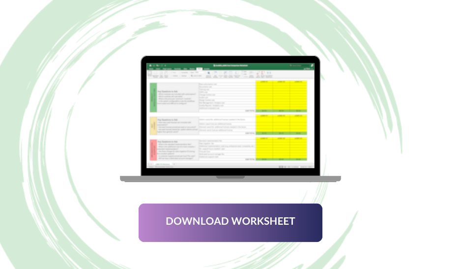 Cost Comparison Worksheet